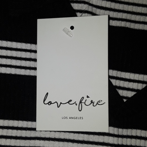 NWT, Love, Fire Ribbed T-Shirt Dress - Picture 9 of 11